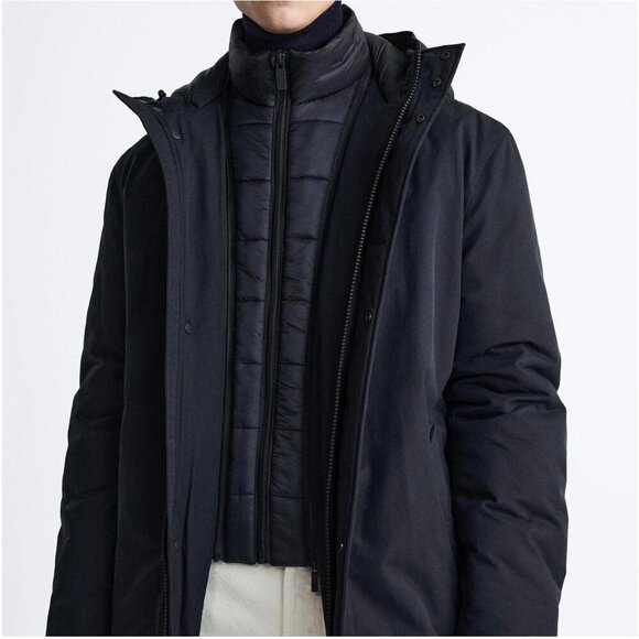 ZARA MEN REMOVABLE COLLAR PUFFER PARKA Size M NEW WITH TAG! - Picture 4 of 6